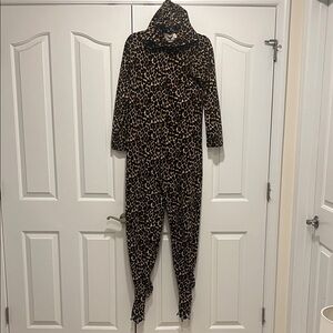 Joe Boxer Animal Print Hooded Jumpsuit